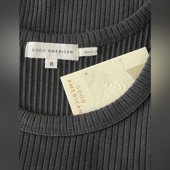 New ~ GOOD AMERICAN ~  Ribbed Cut In Crop Tank Top 3XL - Picture 5 of 6